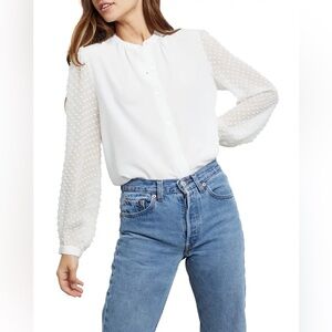 Rails Camilla Silk Button-Down Blouse
